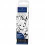 FABER-CASTELL Pitt ART PEN Manga black 1/4 267121 - slika 1