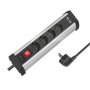 LOGILINK Produžni kabl 4 mesta, 2 USB, prekidač, stalak, 1.5m, aluminium (4798) - slika 1