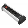 LOGILINK Produžni kabl 4 mesta, 2 USB, prekidač, stalak, 1.5m, aluminium (4798) - slika 2