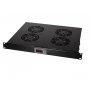 LOGILINK Ventilator panel sa 4 ventilatora i termostatom, 1U, 465 x 350, crni (4815) - slika 1