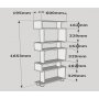 HANAH HOME Polica za knjige Blok White Walnut - slika 4