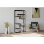 HANAH HOME Polica za knjige Emina Walnut - slika 1