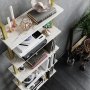 HANAH HOME Polica za knjige Piante White Gold - slika 3