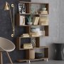 HANAH HOME Polica za knjige Nilufer Walnut - slika 2