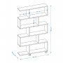 HANAH HOME Polica za knjige Nilufer Walnut - slika 4