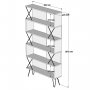 HANAH HOME Polica za knjige Extra Walnut - slika 4