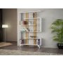 HANAH HOME Polica za knjige Rain White Walnut - slika 1