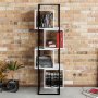 HANAH HOME Polica za knjige Prada Black White - slika 2