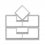 HANAH HOME Polica za knjige Beled White - slika 5