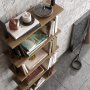 HANAH HOME Polica za knjige Piante Walnut Black - slika 3