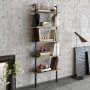 HANAH HOME Polica za knjige Piante Walnut Black - slika 1