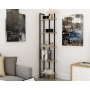 HANAH HOME Polica za knjige Alice Black Ud - slika 1