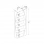 HANAH HOME Polica za knjige Selge Atlantic Pine White - slika 5