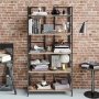 HANAH HOME Polica za knjige Tinleys Walnut - slika 2