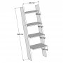 HANAH HOME Polica za knjige Solid White - slika 4