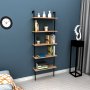 HANAH HOME Polica za knjige Teos Atlantic Pine Black - slika 2