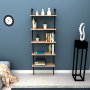 HANAH HOME Polica za knjige Teos Atlantic Pine Black - slika 1
