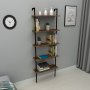 HANAH HOME Polica za knjige Teos Light Walnut Black - slika 2