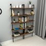 HANAH HOME Polica za knjige Teos Light Walnut Black - slika 3