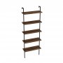 HANAH HOME Polica za knjige Teos Light Walnut Black - slika 4
