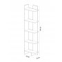 HANAH HOME Polica za knjige Als Teak White - slika 3