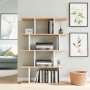 HANAH HOME Polica za knjige Harmon White Oak - slika 1