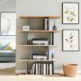 HANAH HOME Polica za knjige Harmon Oak Anthracite - slika 1