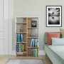 HANAH HOME Polica za knjige Keota Oak White - slika 1