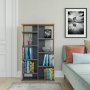 HANAH HOME Polica za knjige Keota Anthracite Oak - slika 1