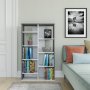 HANAH HOME Polica za knjige Keota White Anthracite - slika 1