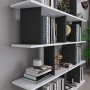 HANAH HOME Polica za knjige Jorin White Anthracite - slika 3