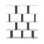 HANAH HOME Polica za knjige Jorin White Anthracite - slika 5