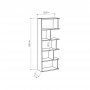 HANAH HOME Polica za knjige Tapi Light Mocha - slika 3