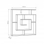 HANAH HOME Polica za knjige Maze White - slika 3