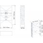 HANAH HOME Polica za knjige Tongfu White - slika 5