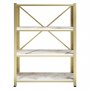 HANAH HOME Polica za knjige Shenna White Gold - slika 2