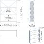 HANAH HOME Polica za knjige Shenna White Gold - slika 3