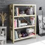 HANAH HOME Polica za knjige Shenna White Gold - slika 1