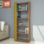 HANAH HOME Polica za knjige City Walnut Yellow - slika 1