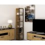 HANAH HOME Polica za knjige Texas Black Ud - slika 1