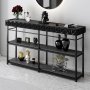 HANAH HOME Komoda Zumrut Anthracite, Black (152) - slika 2