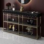 HANAH HOME Komoda Zumrut Anthracite Gold (152) - slika 2