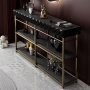 HANAH HOME Komoda Zumrut Anthracite Gold (152) - slika 3