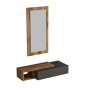 HANAH HOME Vien, Light Walnut Anthracite (sa ogledalom) - slika 4