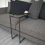 HANAH HOME Sto sa točkićima Callen Black Marble - slika 1