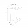 HANAH HOME Pomoćni stočić Muju Oak Anthracite Oak - slika 3