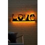 WALLXPERT Zidna lampa Cat Love, Yellow - slika 3