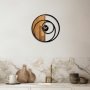 WALLXPERT Zidni sat Circle braon crni krugovi - slika 4