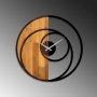 WALLXPERT Zidni sat Circle braon crni krugovi - slika 5