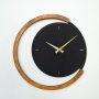 WALLXPERT Zidni sat Moon Time Wooden Metal Wall Clock APS117 - slika 2